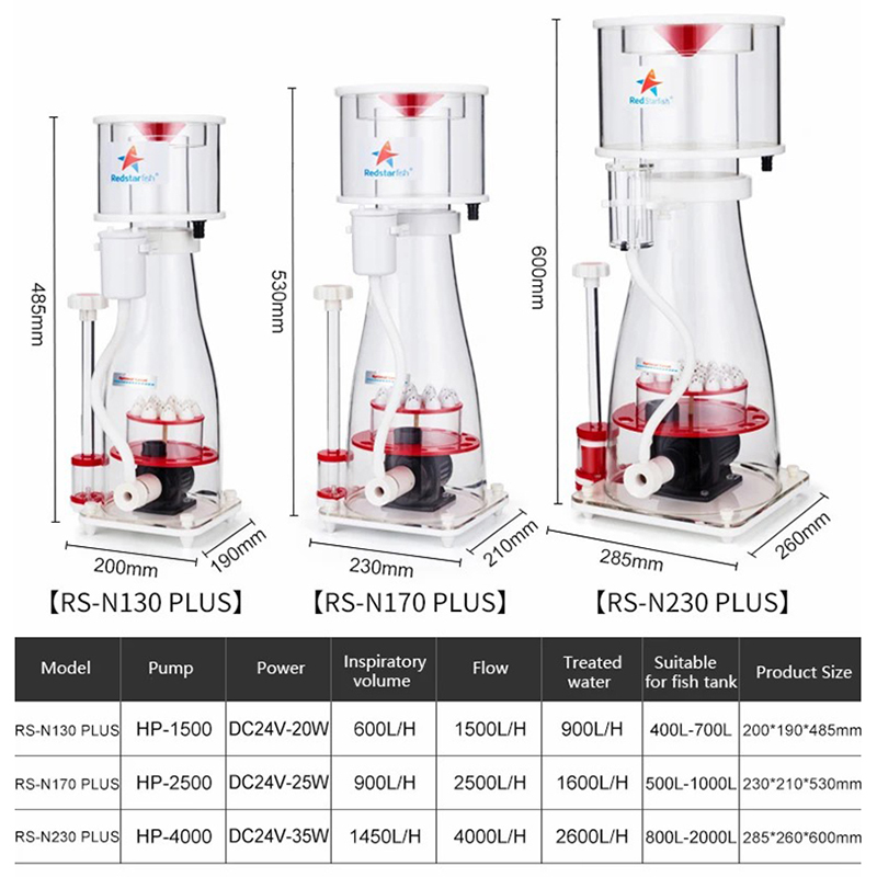 Protein Skimmer Reef - 110-240V Rode ZeeSter Aquarium Eiwitafschuimer Sump