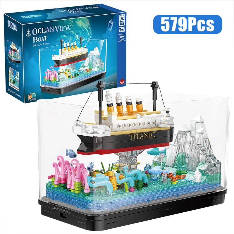Aquarium Fish Keeping - Moc Titanic Cruise Line Piratenschip Vissenkom
