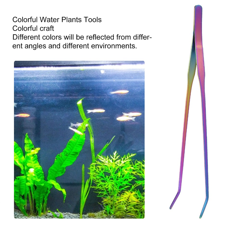 Aquarium Fish Rainbow - Roestvrijstalen aquariumpincet Lange pincet 27cm lengte