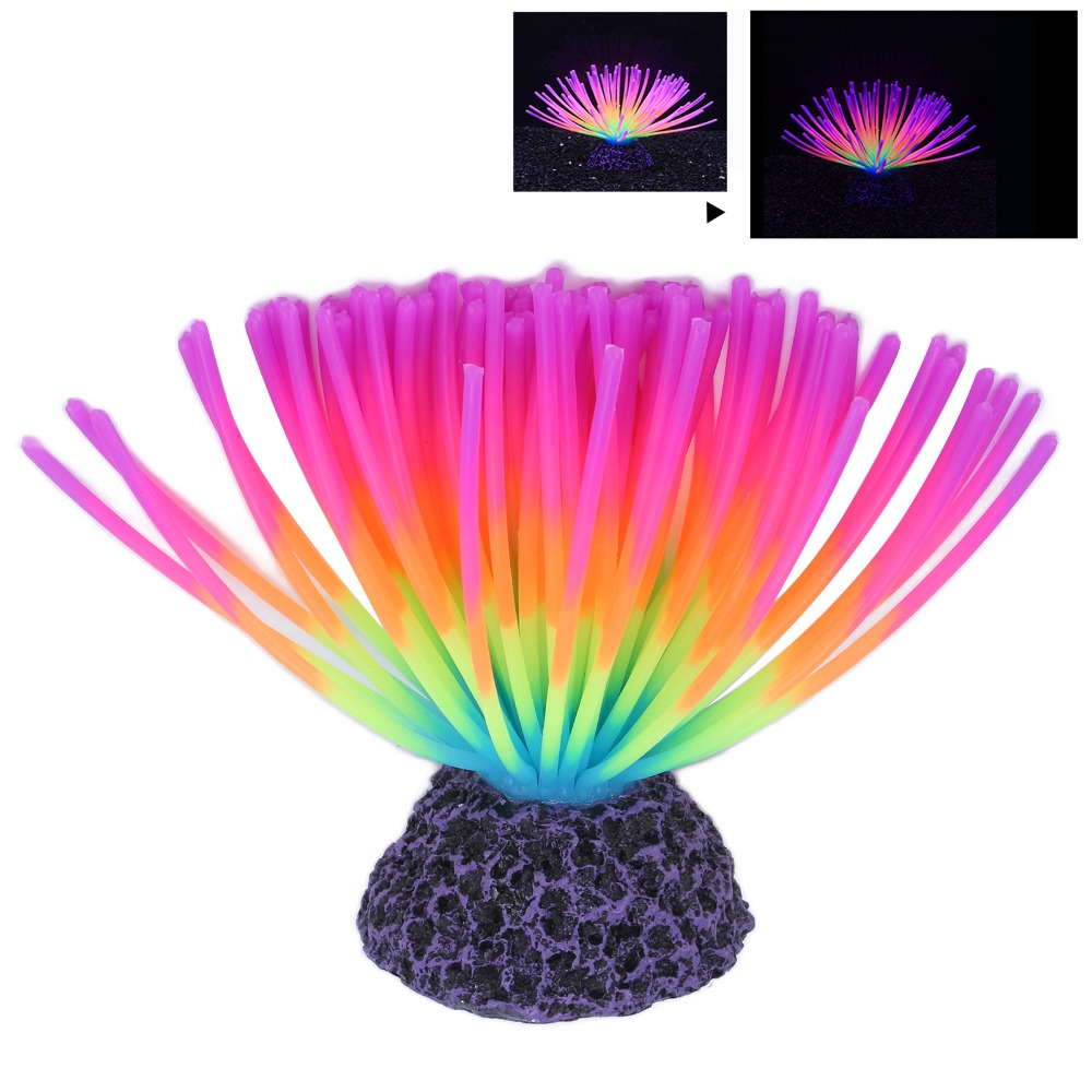 Aquarium Fish Rainbow - Kleurrijk aquarium siliconen koraal siliconen fluorescentie