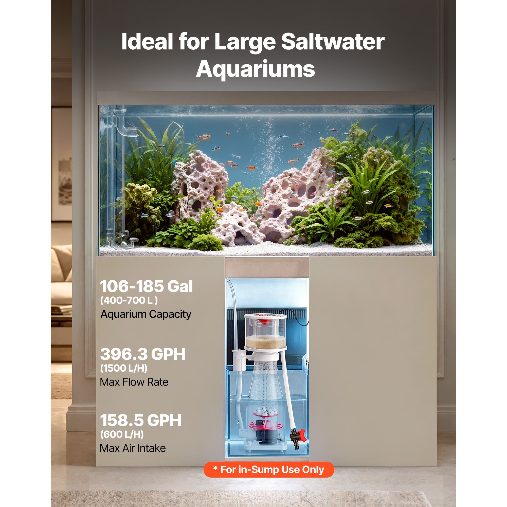 Eiwitafschuimer voor 106-185 g - Protein Skimmer Reef recensie en prijs