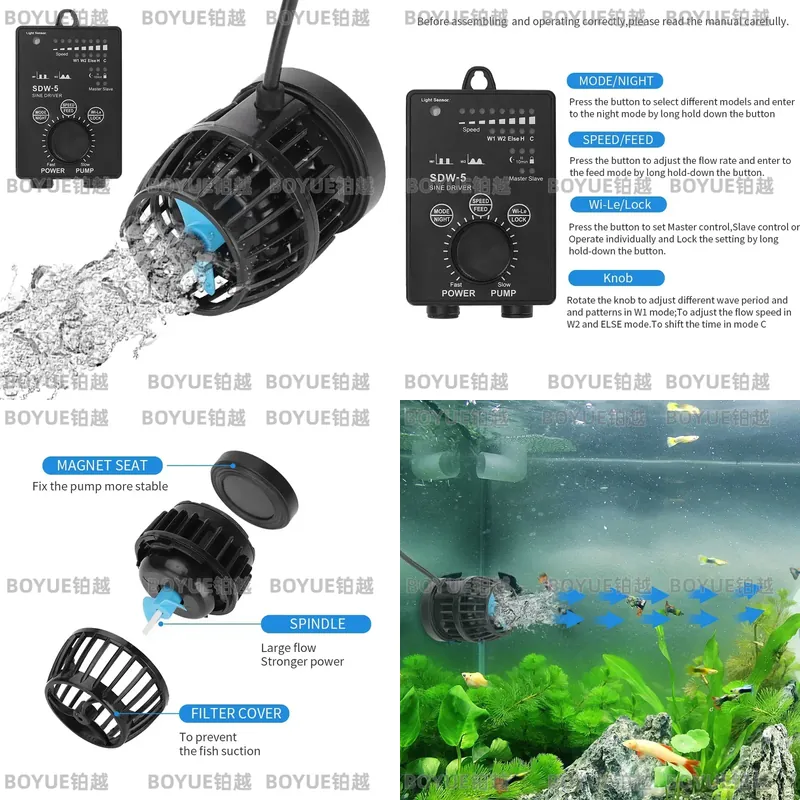 WiFi Aquarium Wave Maker Still - Powerhead Circulation Pump recensie en prijs