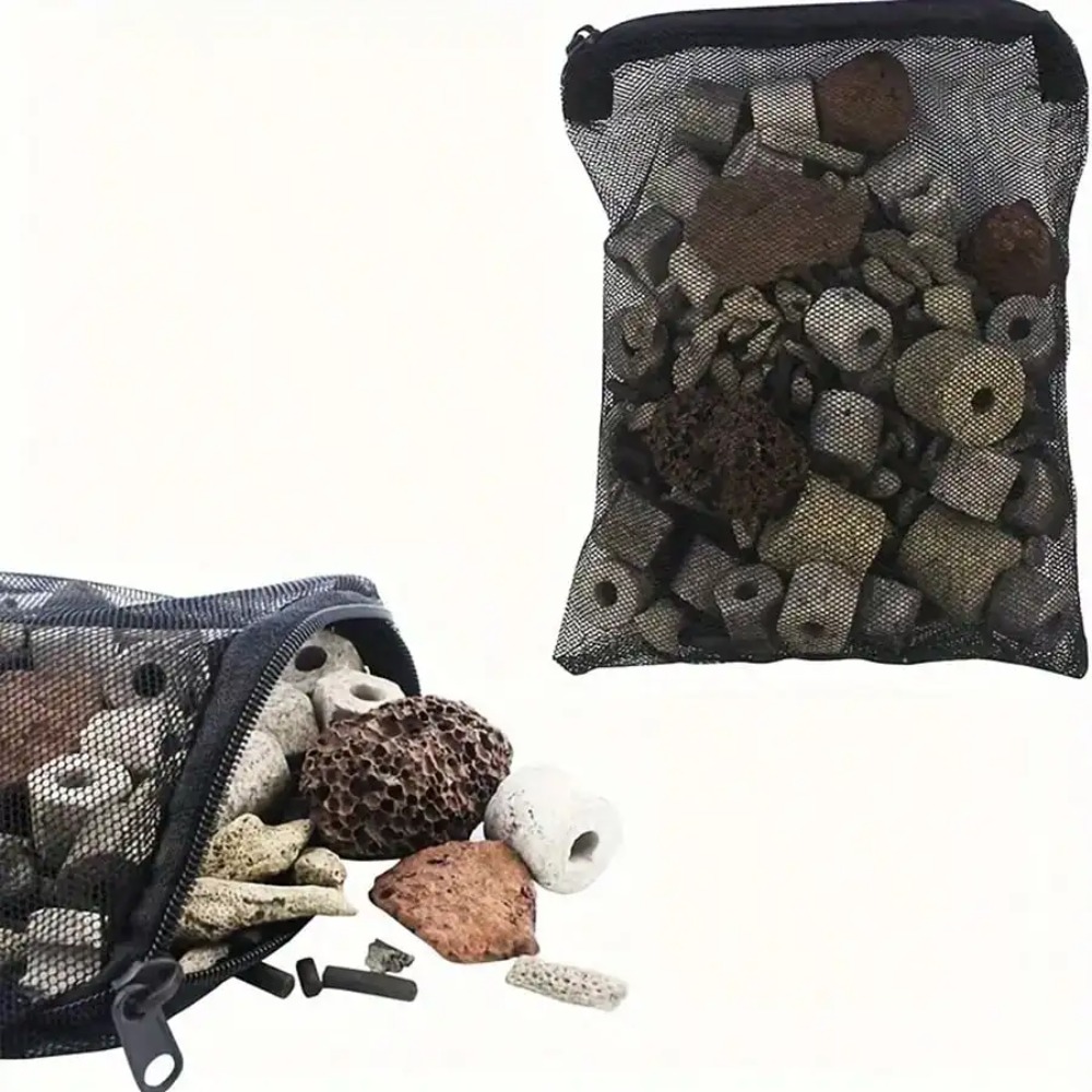 10 stuks zwarte mesh-filterzak - Aquarium Fish Keeping recensie en prijs