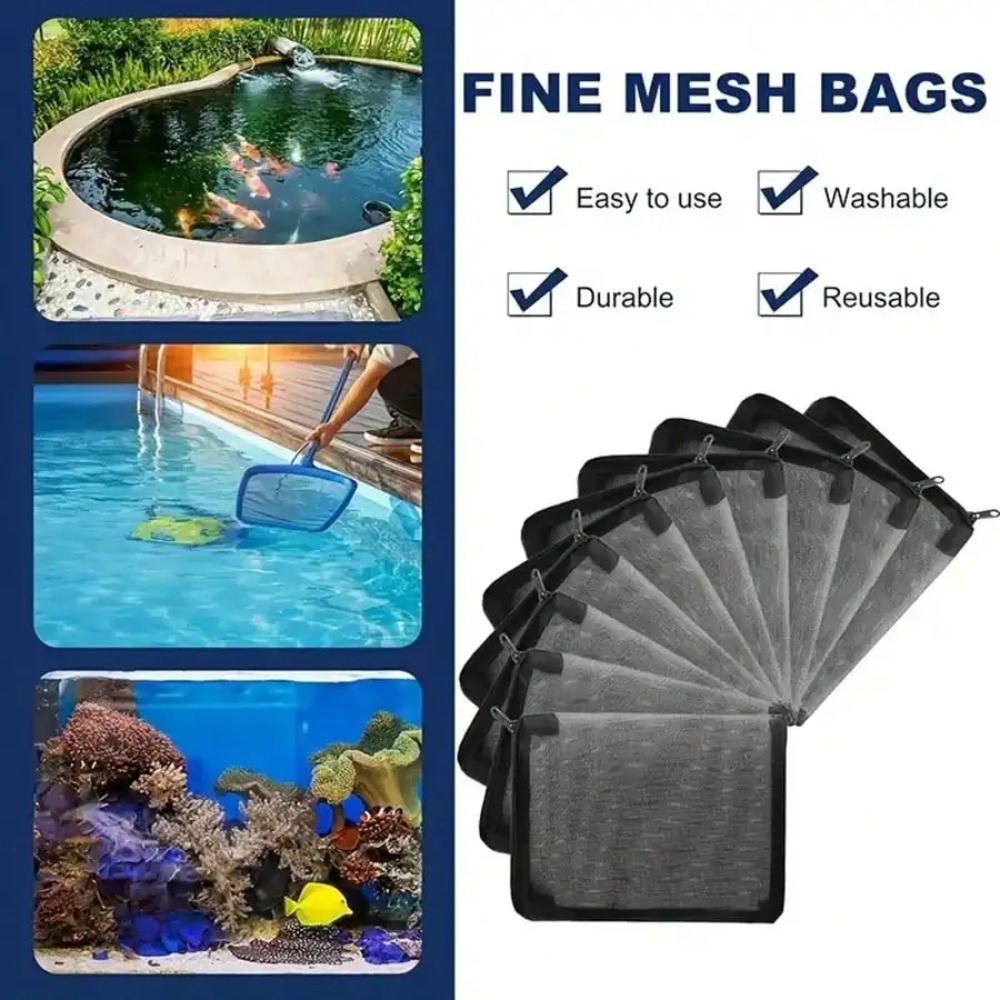 10 stuks zwarte mesh-filterzak - Aquarium Fish Keeping recensie en prijs