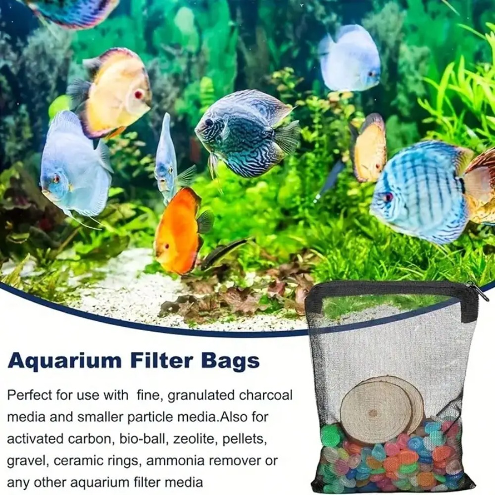10 stuks zwarte mesh-filterzak - Aquarium Fish Keeping recensie en prijs