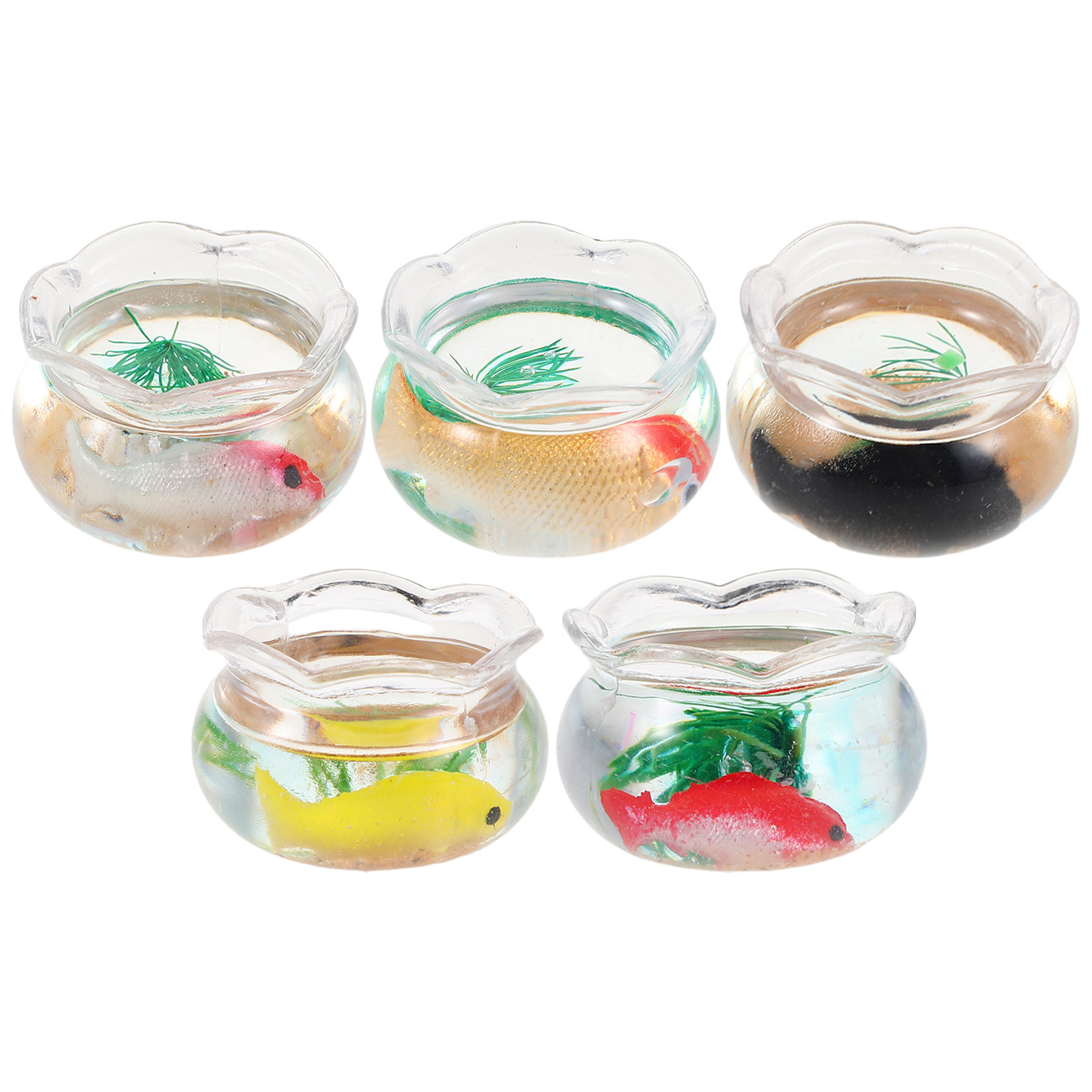 5 stuks miniatuur viskom, klei - Aquarium Fish Small recensie en prijs